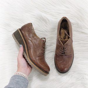 SOFFT Salerno Brown Wedge Loafer Oxford Shoe SZ 6.5
